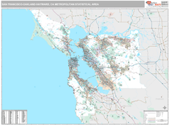 San Francisco-Oakland-Hayward Metro Area Digital Map Premium Style